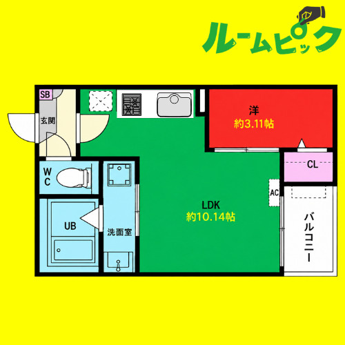 Jack uchidabashiⅡ　名古屋市賃貸　仲介手数料無料の間取り