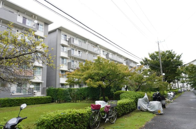 新栄町団地4街区5号棟の庭