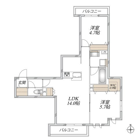 仮称　代田２丁目メゾンの間取り