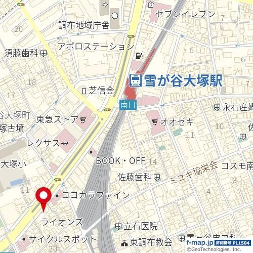 ライオンズマンション雪が谷大塚の地図