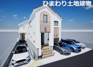 【外観】 | 厚木市林4丁目  1号棟 2期 | イメージパース（完成時に現況と異なる場合は現況優先となります）