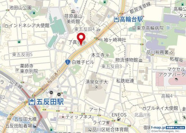 【地図】菱和パレス高輪タワー 