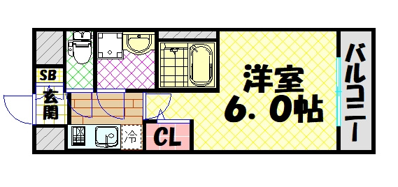 【間取り】 | レオンコンフォート難波西Ⅲ