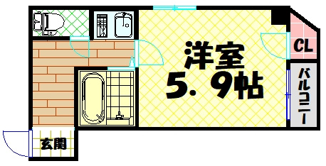 【間取り】 | サウスゲート北堀江