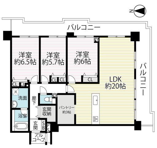 「西向日」駅徒歩１2分◆７階部分最上階角部屋の３ＬＤＫ住戸◆オークリッチむこうまち