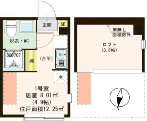 江戸川区南小岩７丁目のアパートの間取り