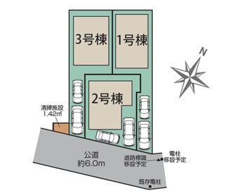 【区画図】 | 練馬区土支田4丁目　新築戸建　1号棟 6880万円