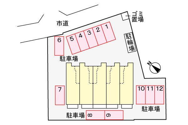 イースタンヒルズの駐車場