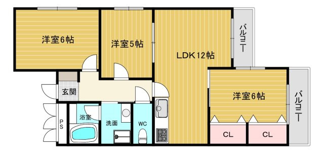 【間取り】 | 越水ハイツ