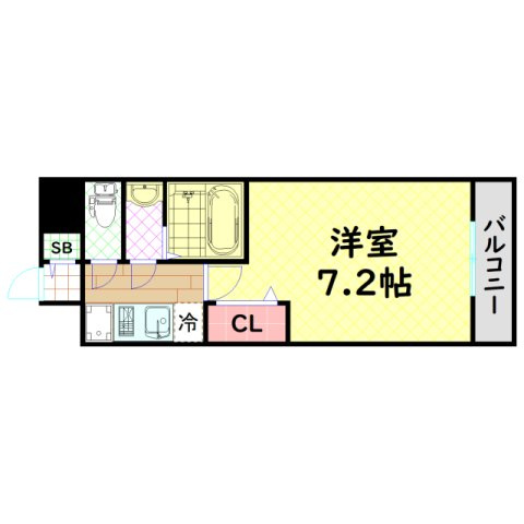 【間取り】 | プレサンス大国町ラヴェニール