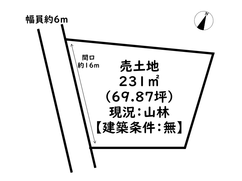 姫路市安富町関/売土地の土地図