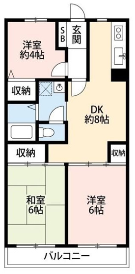 【間取り】 | ベルデュール永野1
