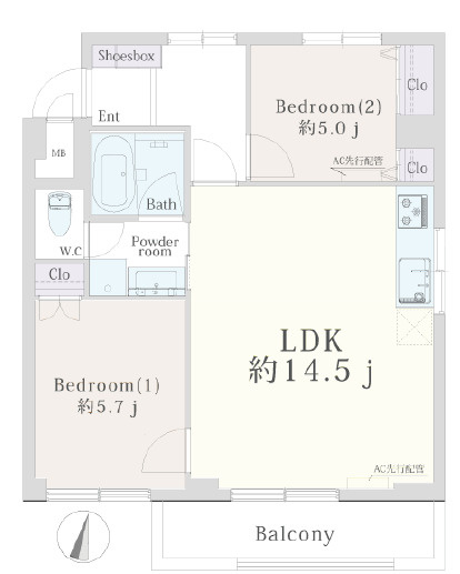 ハイネス東大島　10階　最　上階　角　部屋　リ　ノベーション済
