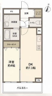 【間取り】 | コーポ洗足