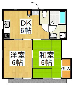 さかえコーポの間取り