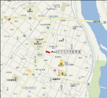 リバーストーンⅡの地図|5830　矢作北中央駐車場