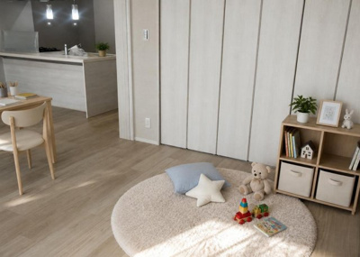 【子供部屋】 | レールシティ橋本 | 全居室6帖以上の間取りで、洋室6.0帖は子供部屋としても最適です。クローゼット収納付きでおもちゃや学用品もすっきり収まります。南向きの明るい住まいで、お子様の成長を見守るお部屋にぴったり。