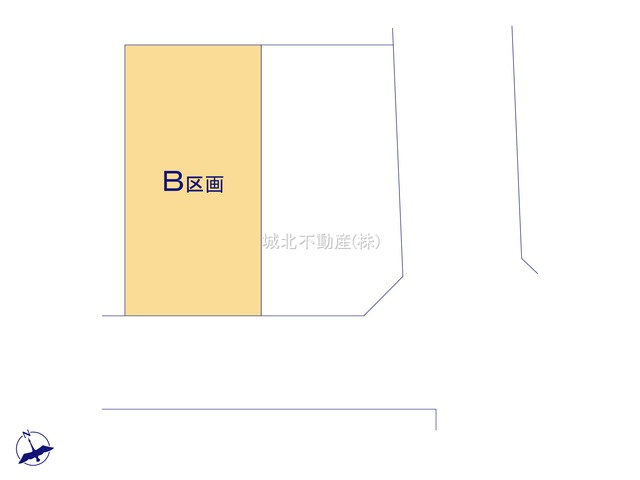 杉並区西荻北3丁目 全2区画B区画の区画図