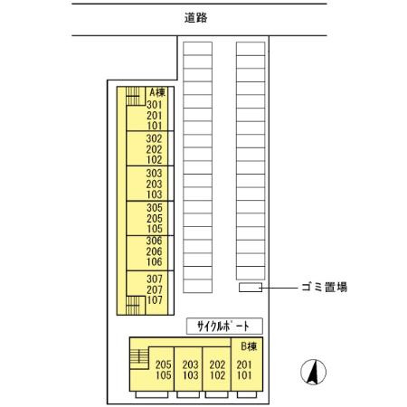 フィロス　A棟の区画図
