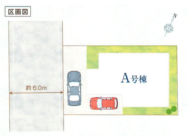 羽村市栄町2丁目　新築戸建全1棟の区画図