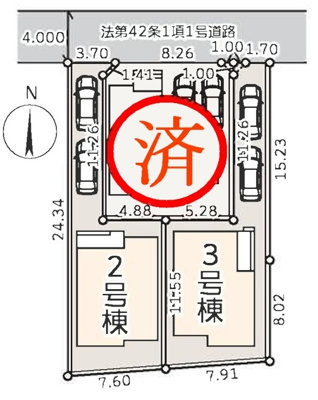 【区画図】 | 藤沢市羽鳥3丁目 新築戸建 全3棟