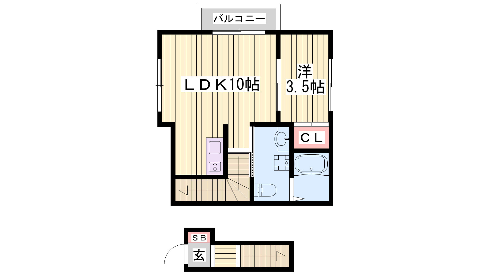 アジール・デュオBの間取り