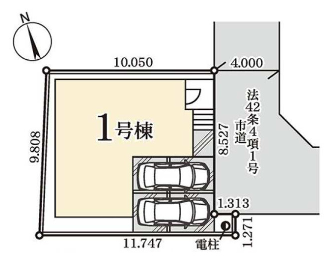 越谷市大字増森 新築分譲住宅の区画図