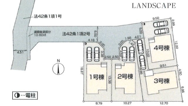 Livele Garden.S　日の出町大久野　新築　全４棟　1号棟の区画図