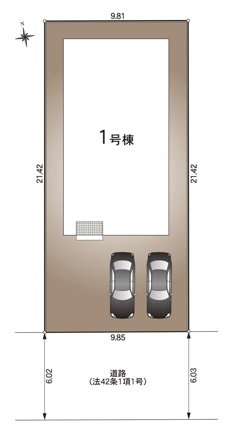 クレイドルガーデン鳴門市撫養町立岩第1の区画図