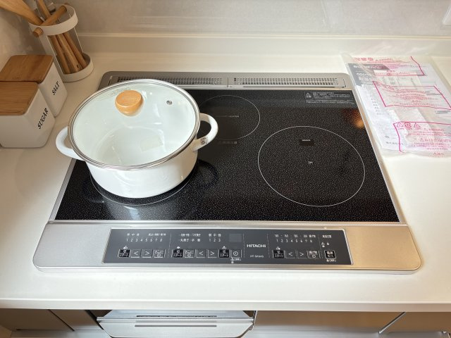 遠賀郡水巻町樋口　のキッチン|IHクッキングヒーターを完備！火を使わずお手入れもしやすい、便利なキッチン設備です♪