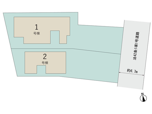 【区画図】 | 浜松市中央区笠井町 4期 新築一戸建て 1号棟 | 1号棟の区画図です