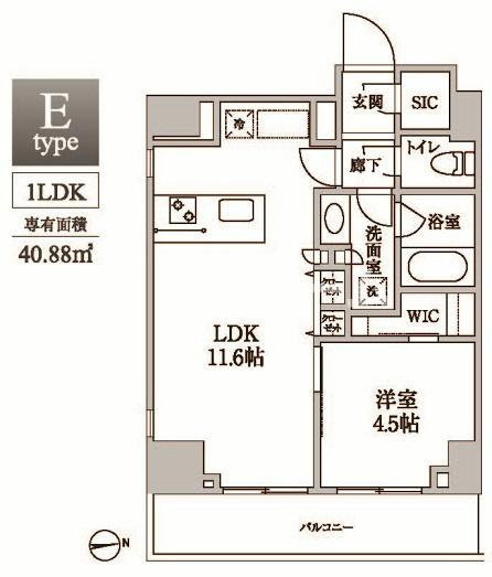 レジディア中延Ⅱの間取り