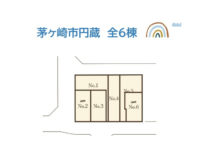 茅ヶ崎市円蔵　全６棟　5号棟の区画図|湘南シーズンでは土地売却・住替えやお見積りのご相談なども承っております。
難しい不動産だからこそ、信頼できるパートナー「湘南シーズン」にぜひお任せ下さい♪
