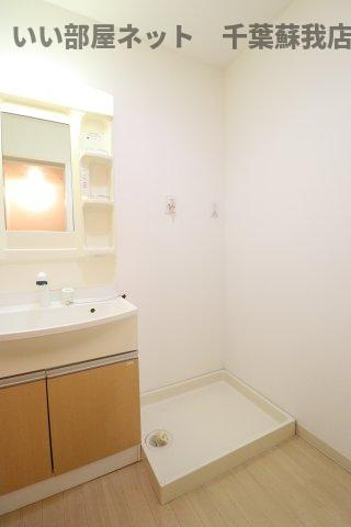 ハピネスの洗面所|洗濯機置場