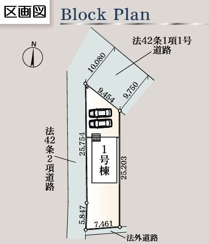 美里町沼上第４　の区画図|現地区画図