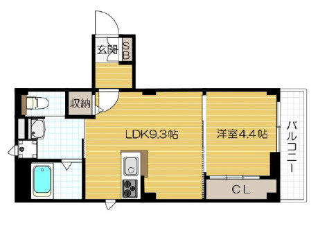Plaisir deux京町堀の間取り|Plaisir deux京町堀 間取り