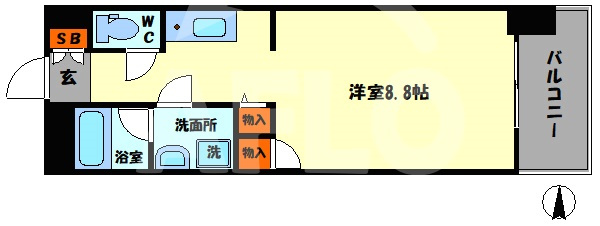 パークハイムうつぼの間取り|パークハイムうつぼ　開放感ある間取り