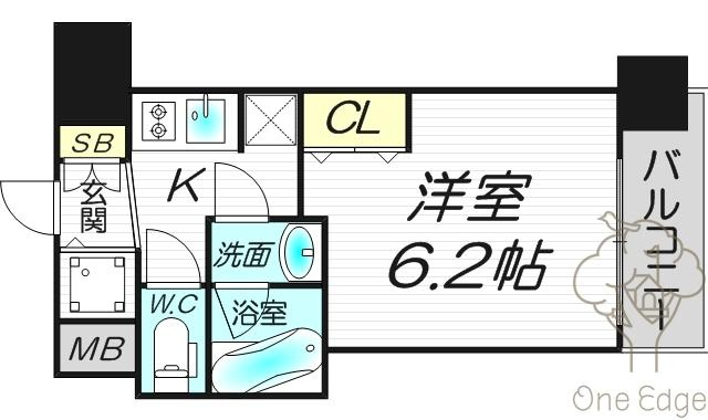 アクアプレイス梅田Ⅲの間取り