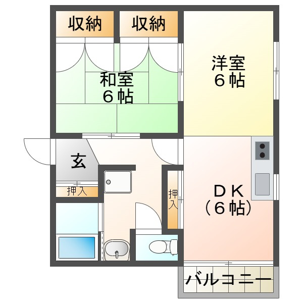 コーポタカハマの間取り