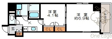 レジュールアッシュ梅田AXIAの間取り