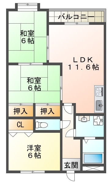 セントラルハイツの間取り