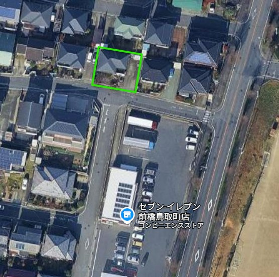 前橋市鳥取町既存住宅の前面道路含む現地写真