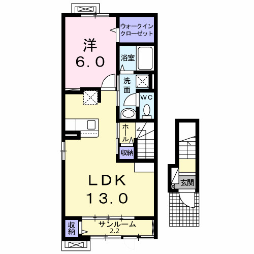 クラール南城　Ａの間取り