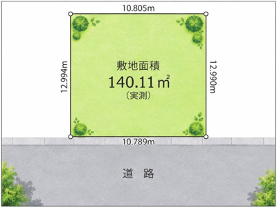 【区画図】 | ◆保土ヶ谷区境木本町　条件無し売地◆