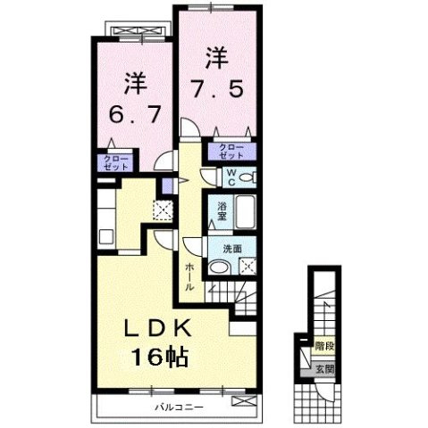 グランソレイユの間取り