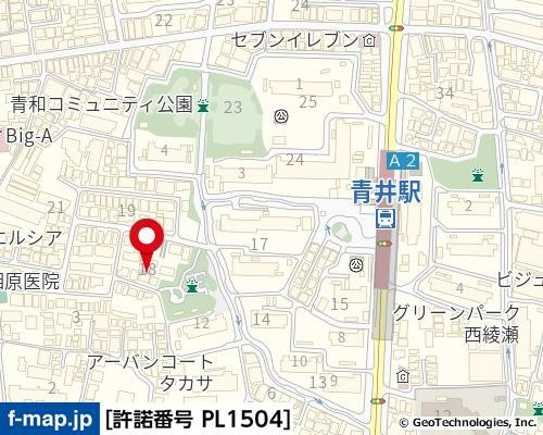 ビーコンヒル青井の地図