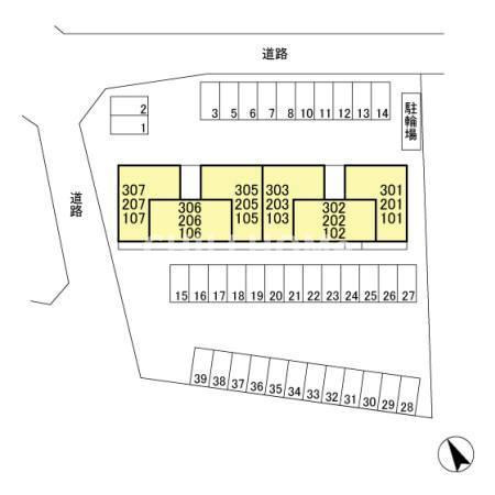 クレアシオン城北の区画図|当社、チルホームのHPもご覧ください(^^)/物件情報多数♪