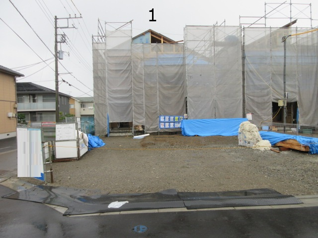 【仲介手数料無料】新築戸建　深谷市上野台3391-1（全4棟）の前面道路含む現地写真