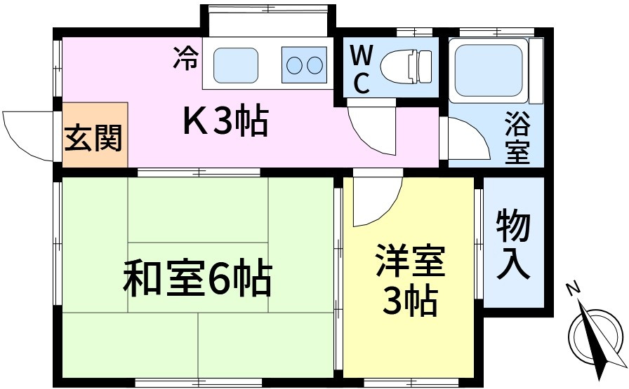 秀美ハイツの間取り