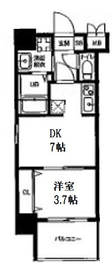 プライマル南森町パークビューの間取り
